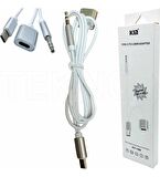 TYPE-C 2in1 Şarj Ve Aux kablosu Kın KY-174