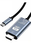 2M METRE HDMİ KABLO 4K 30 HZ FULL HD TV MONİTÖR UYDU ALICISI PC UYUMLU TYPE C TO HDMI KABLOSU