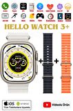 Hello Watch 3 Plus Ultra Akıllı Saat Amoled Ekran 3 Kordon 49mm 4gb Pusula Akıllı Saat Watch 8 9