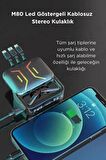 M80 Bluetooth Powerbank Özellikli Kulaklık Kablosuz Oyuncu Kulaklık Mikrofonlu Android-İphone Uyumlu