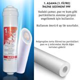 Kapalı Kasa 12 İnc Su Arıtma Cihazına Uyumlu İnline 1 Numara Sediment Filtre