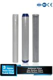Daire Bina Girişi 20 Inch 3 Aşama Yedek Filtre Seti 1m-gac-blk