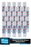 Açık Kasa Su Arıtma Cihazı 10 Inç 1 Mikron Sediment Spun Filtre (25 Adet)