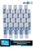 Açık Kasa Su Arıtma Cihazı 10 Inç 5 Mikron Sediment Spun Filtre (25 Adet)