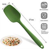 Silikon Kaşık Seti 4lü Büyük Boy Yanmaz Yapışmaz Çizmez Kırmızı-yeşil-turuncu-turkuaz 27 Cm