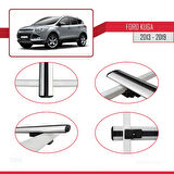 Ford Kuga 2 (C520) 2013-2019 Arası ile Uyumlu BASIC Model Ara Atkı Tavan Barı Gri 2 Adet