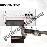 Universal Dikmeli Direksiyon Kılıfı Noktalı Kabon Sarı Yüzüklü 38×10.5Cm