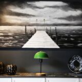 North Home Mantar Başlıklı Metal Abajur Salon Ofis Cafe İşletme Masa Lambası