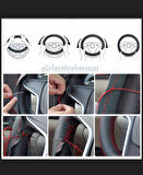 Fort Connect Ve Fiesta Uyumlu Noktalı-Karbon Siyah Araca Özel Dikme Direksiyon Kılıfı