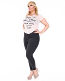 CEDY DENIM Kadın Yüksek Bel Skinny Fit Jeans Büyük Beden Kot PantolonC597