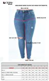 CEDY DENIM Kadın Yüksek Bel Skinny Fit Jeans Büyük Beden Kot PantolonC597