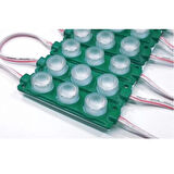 Modül 3 Led 3W Kablolu Parmak Led  5 adet Yeşil Renk