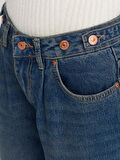 Kemeri Apoletli Balon Denim Pantolon-Tint