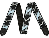 Fender Monogram Straps Siyah, Gri, Mavi Gitar Askısı