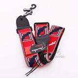 Fender Monogram Straps Siyah, Gri, Mavi Gitar Askısı