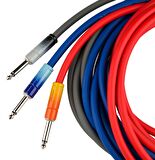 Fender Ombré Instrument Cables Silver Smoke 3 Metre Enstrüman Kablosu