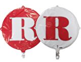 FOLYO BALON HARF R KIRMIZI-BEYAZ 18''
