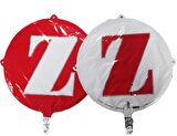 FOLYO BALON HARF Z KIRMIZI-BEYAZ 18''