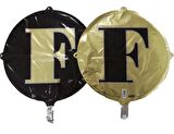 FOLYO BALON HARF F GOLD-SİYAH 18''