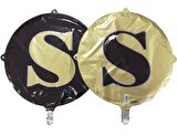 FOLYO BALON HARF S GOLD-SİYAH 18''