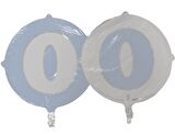 FOLYO BALON HARF O AÇIK MAVİ-BEYAZ 18''