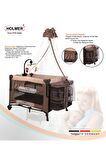 Holmer Maxi Comfort Coolstyle Anne Yanı-deluxe Kumaş Premium Oyun Parkı Bej + Aloevera Yatak 70x110 Cm