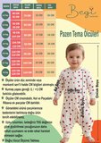 Begi Pazen Kumaş Uzun Kollu Kolu Çıkabilen Çocuk Uyku Tulumu %100 Pamuk 1.0 TOG