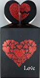 KARTON KUTU SİYAH KALPLİ LOVE (KATLAMALI) 8,5CM X 8,5CM X 11CM