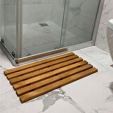 Reyo Ahşap İpli Banyo Paspası, Bahçe Balkon Paspası 40x60cm  