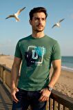 Erkek  Yumuşak Pamuklu Kumaş Baskılı T-Shirt