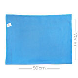 %100 MİCROFİBER BAKLAVA DESEN CAM BEZİ MAVİ 50X70 APM