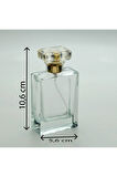 PARFÜM VE KOLONYA ŞİŞESİ 50 ML 3 ADET DOLGULU ÖZEL KOLAY KAPAMA CAM ŞİŞE