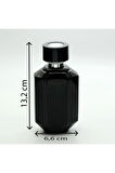 PARFÜM VE KOLONYA ŞİŞESİ 100 ML 2 ADET SİYAH ÖZEL KOLAY KAPAMA CAM ŞİŞE