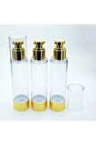 LOSYON VE KREM ŞİŞESİ 100 ML 2 ADET PARLAK AİRLESS ŞİŞE