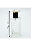 PARFÜM ŞİŞESİ 50 ML 2 ADET ŞEFFAF DİKDÖRTGEN MODEL