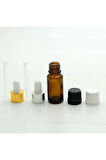 DAMLALIKLI 10 ML 5 ADET AMBER ŞİŞE