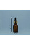 DAMLALIKLI 10 ML 5 ADET AMBER ŞİŞE