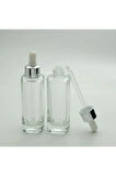 DAMLALIKLI ÖZEL 50 ML 3 ADET ŞEFFAF ŞİŞE