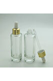 DAMLALIKLI ÖZEL 50 ML 3 ADET ŞEFFAF ŞİŞE