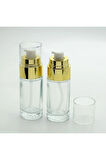 LOSYON VE KREM ŞİŞESİ 40 ML (2 ADET) ŞEFFAF SARI KAPAKLI BOŞ ŞİŞE