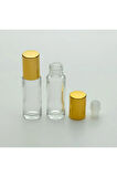 Roll-on Parfüm Şişesi 5 ml (20 ADET) Sarı Kapaklı Boş Şişe