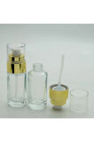 LOSYON VE KREM ŞİŞESİ 40 ML (20 ADET) ŞEFFAF SARI KAPAKLI BOŞ ŞİŞE