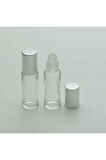 Roll-on Ve Parfüm Şişesi 5 ml (20 ADET) Gri Kapaklı Boş Şişe