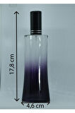 Boş Parfüm Şişesi 100 ml (2 ADET) Siyah Eyfel Siyah Metal Valf Ve Kapak