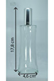 PARFÜM ŞİŞESİ 100 ML (2 ADET) EYFEL GRİ METAL VALF VE KAPAK BOŞ ŞİŞE