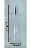 PARFÜM ŞİŞESİ 100 ML (2 ADET) EYFEL GRİ KAPAK PLASTİK VALF BOŞ ŞİŞE