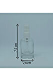 BOŞ PARFÜM VE KOLONYA ŞİŞESİ 12 ML (3 ADET) BOŞ PLASTİK BEYAZ SPREY