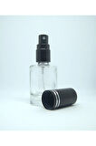 BOŞ PARFÜM VE KOLONYA ŞİŞESİ 12 ML (10 ADET) BOŞ METAL SİYAH SPREY