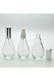 PARFÜM ŞİŞESİ 70 ML (4 ADET) BOŞ AMPUL ŞİŞE GRİ KAPAK PLASTİK VALF