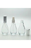 PARFÜM ŞİŞESİ 70 ML (6 ADET) BOŞ AMPUL ŞİŞE GRİ KAPAK PLASTİK VALF